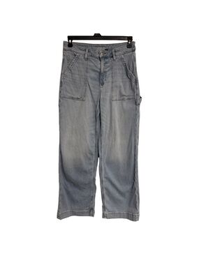 American Eagle Outfitters Light Blue Boyfriend Wide-Leg Jeans